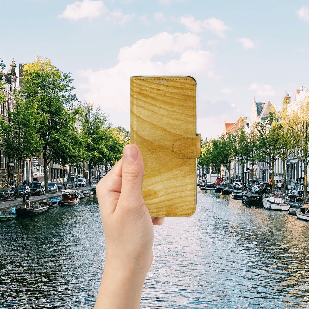Samsung S10 Lite Book Style Case Licht Hout