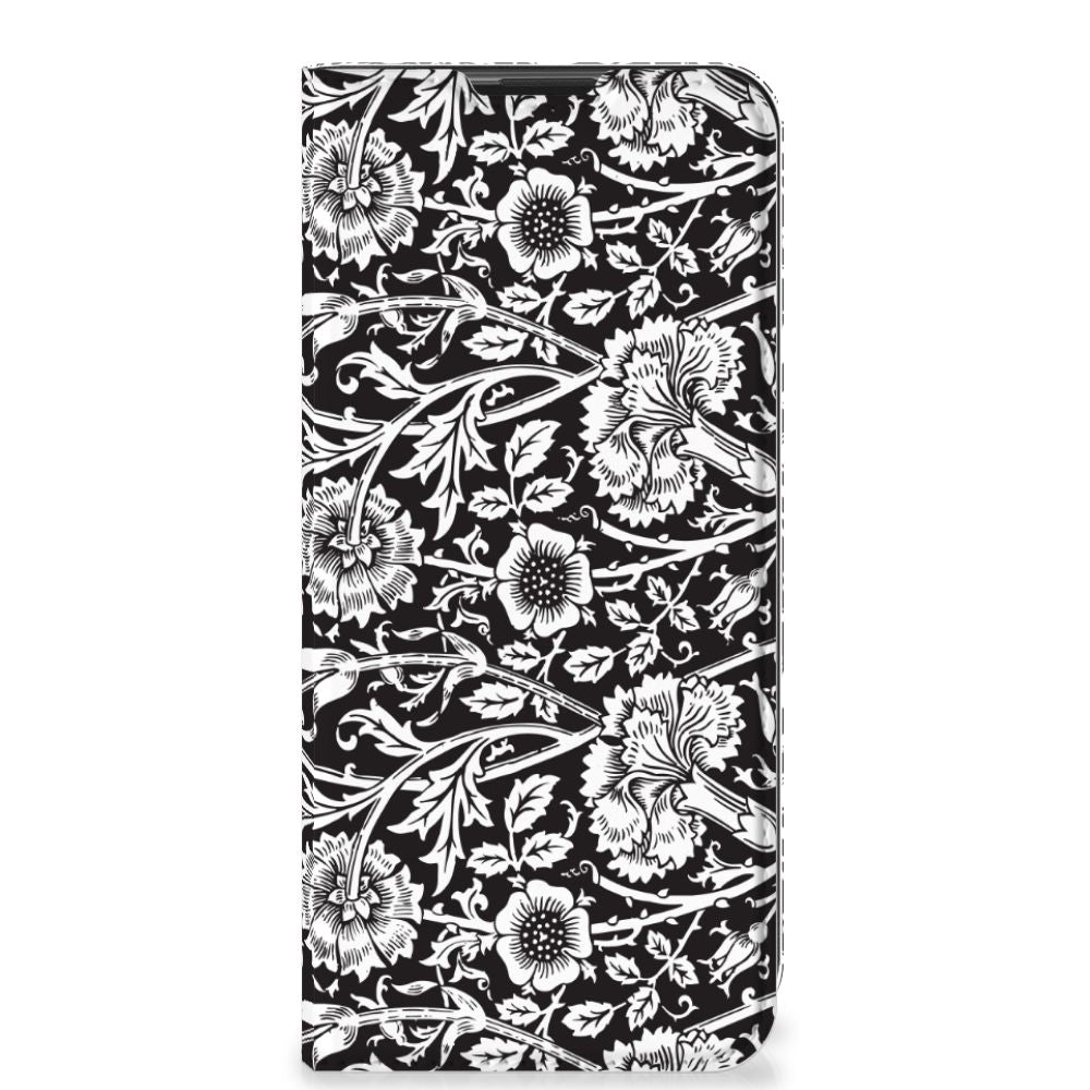 Motorola Moto G9 Play Smart Cover Black Flowers - B2C Telecom