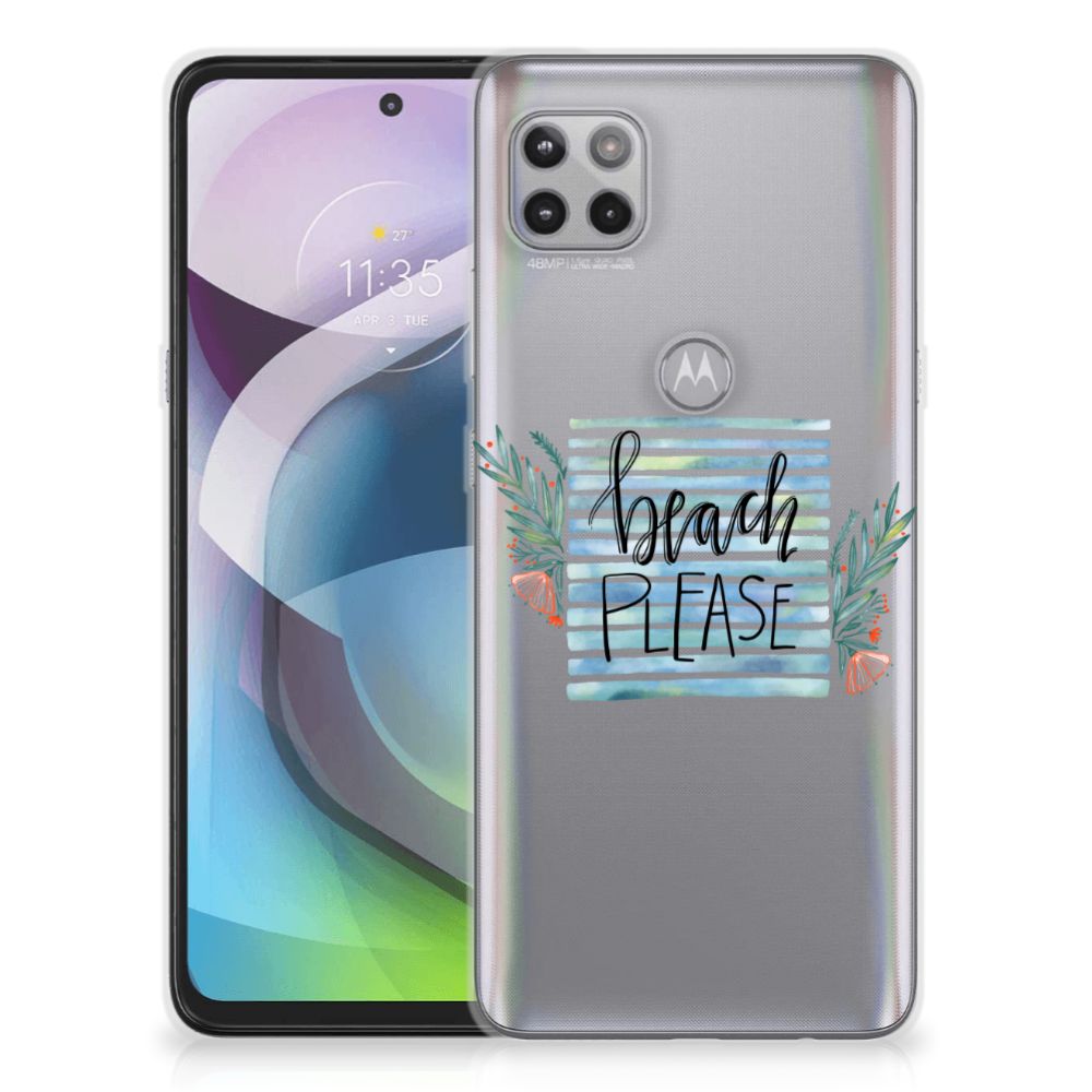 Motorola Moto G 5G Telefoonhoesje met Naam Boho Beach