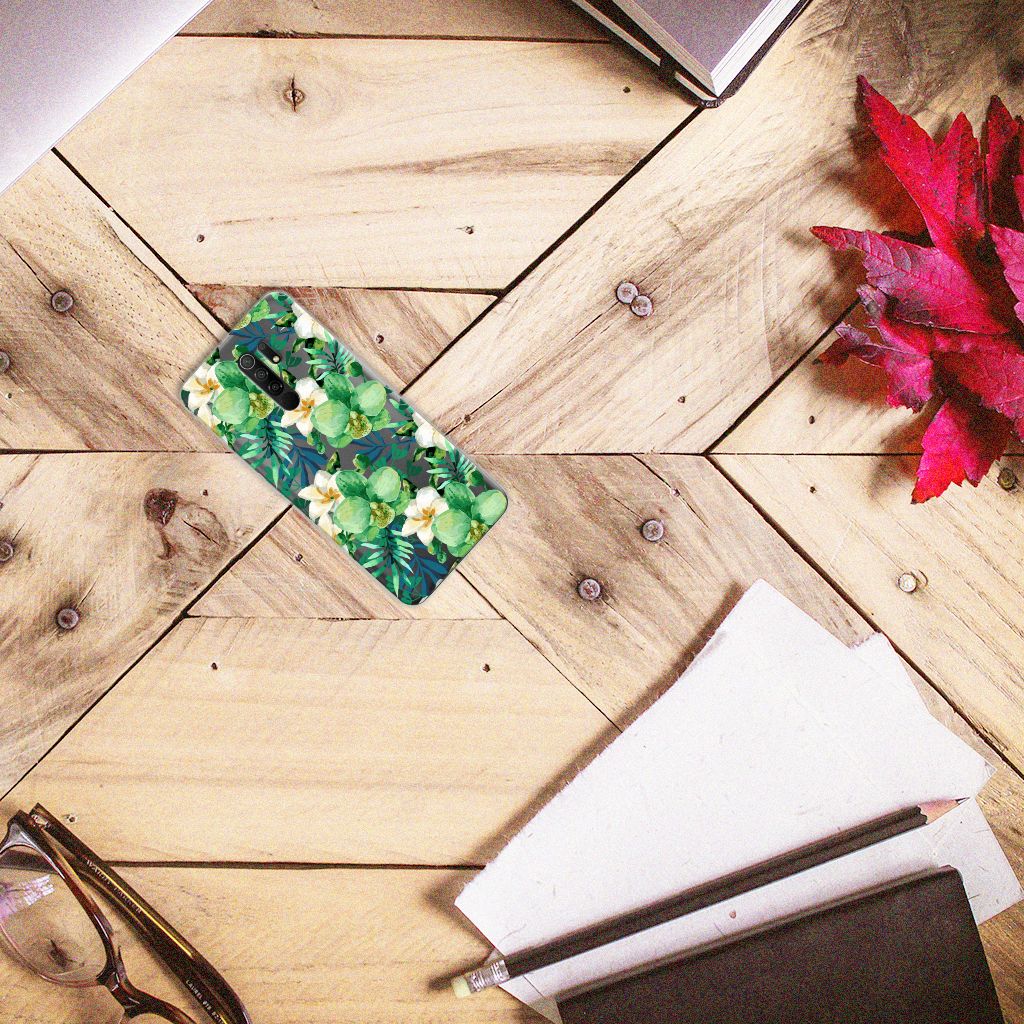 Xiaomi Redmi 9 TPU Case Orchidee Groen B2C Telecom