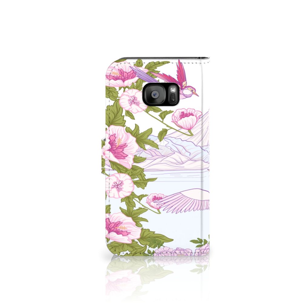Samsung Galaxy S7 Edge Telefoonhoesje met Pasjes Bird Standing