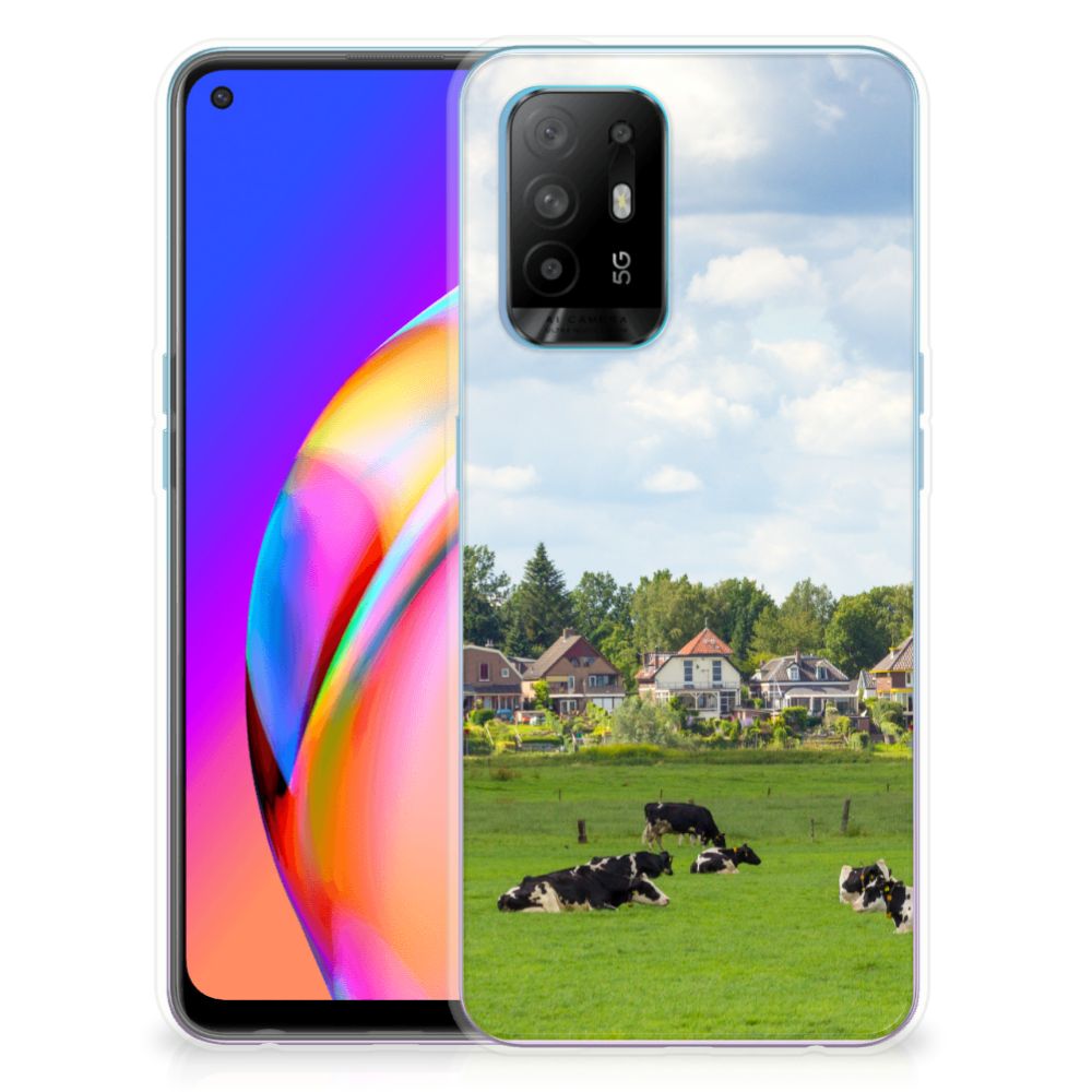 OPPO A94 5G | Reno5 Z TPU Hoesje Koeien