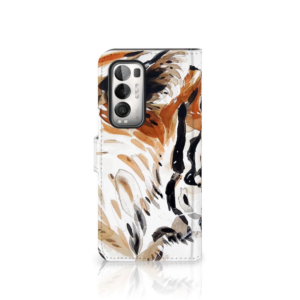 Hoesje OPPO Find X3 Neo 5G Watercolor Tiger