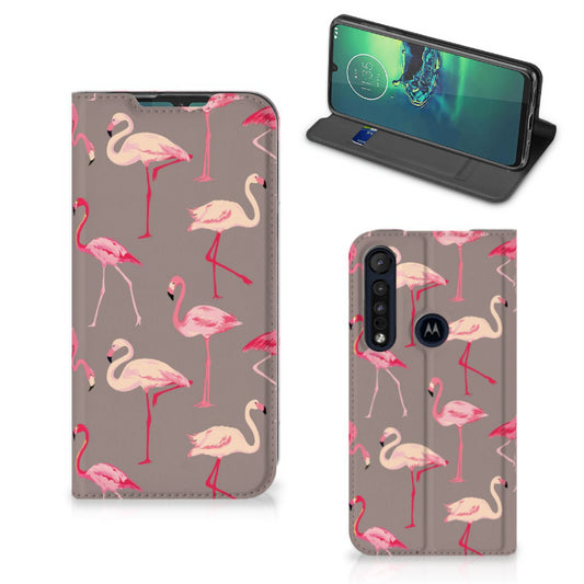 Motorola G8 Plus Hoesje maken Flamingo