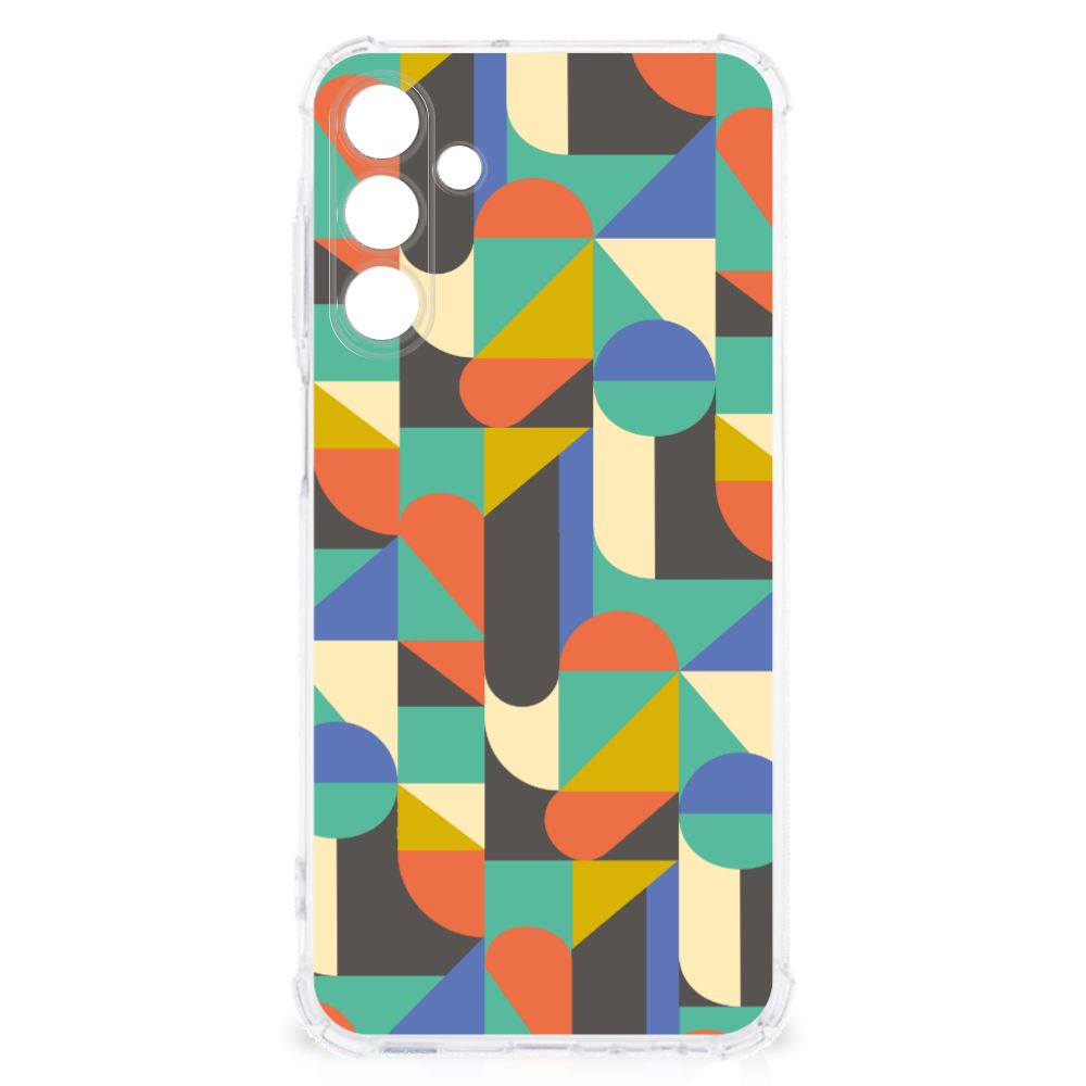 Samsung Galaxy A15 Doorzichtige Silicone Hoesje Funky Retro