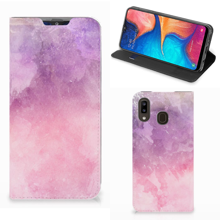 Bookcase Samsung Galaxy A30 Pink Purple Paint