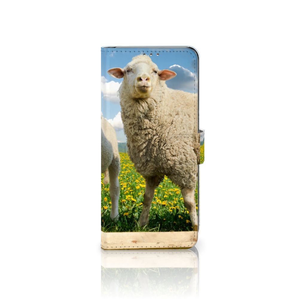 Samsung Galaxy S20 FE Telefoonhoesje met Pasjes Schaap en Lammetje