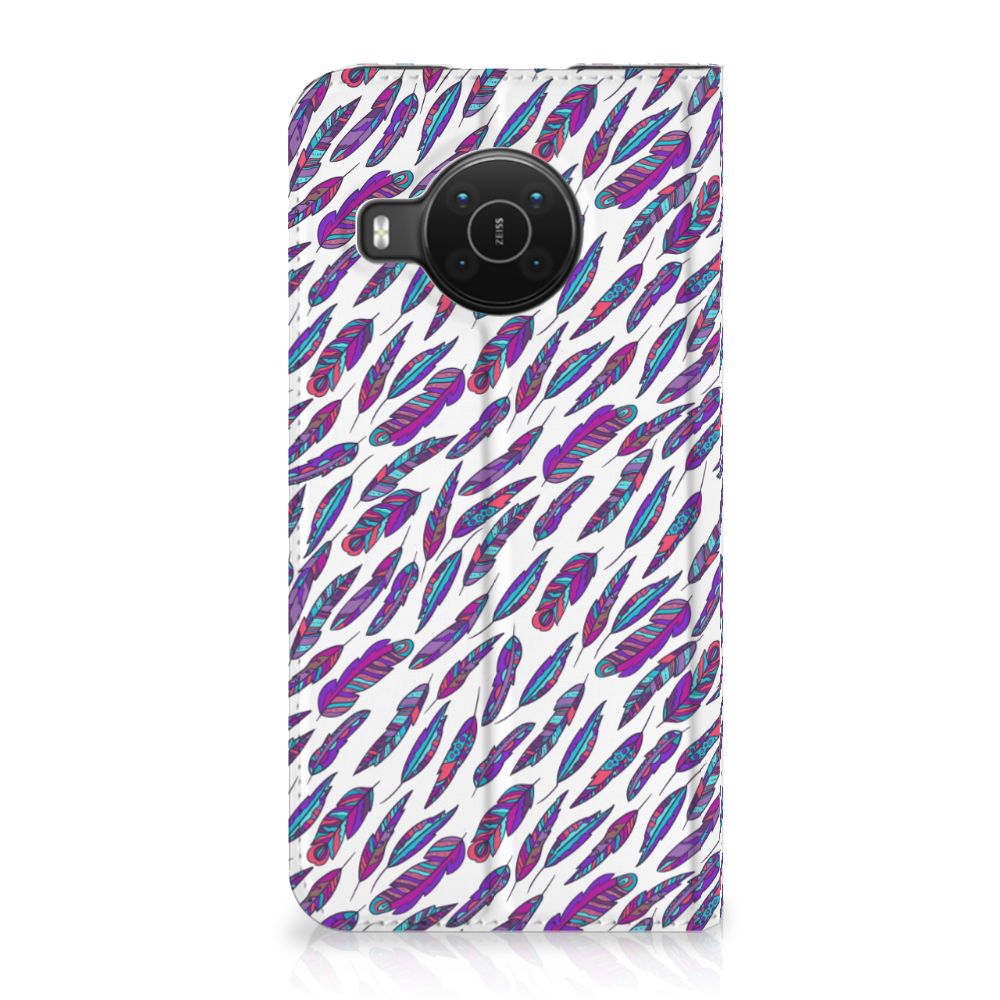Nokia X20 | X10 Hoesje met Magneet Feathers Color - B2C Telecom