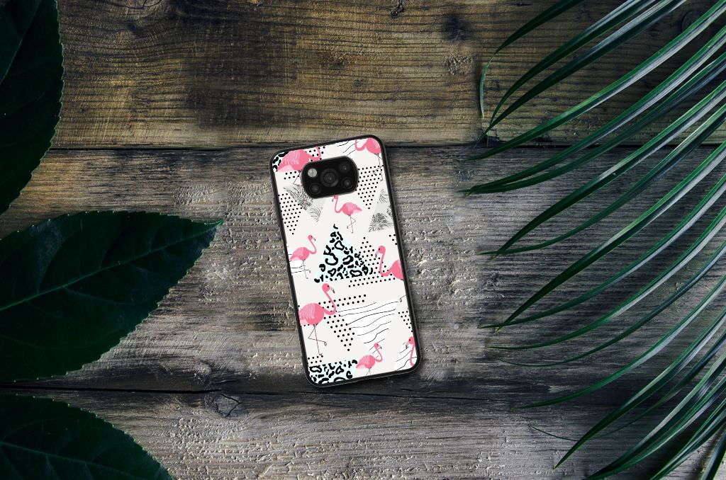 Xiaomi Poco X3 | X3 Pro Dierenprint Telefoonhoesje Flamingo Triangle B2C Telecom