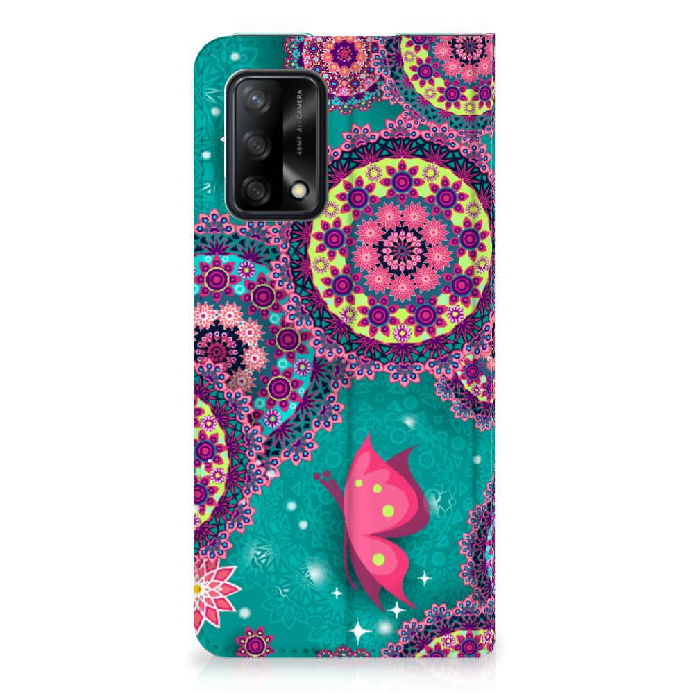 OPPO A74 4G Bookcase Cirkels en Vlinders - B2C Telecom