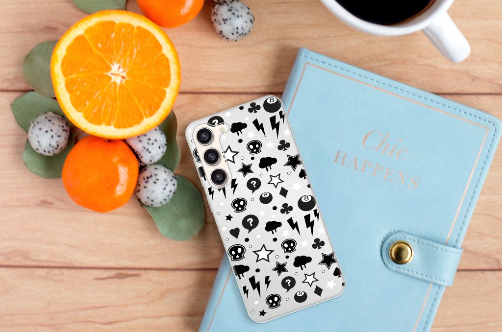 Silicone Back Case Samsung Galaxy S23 Plus Silver Punk B2C Telecom