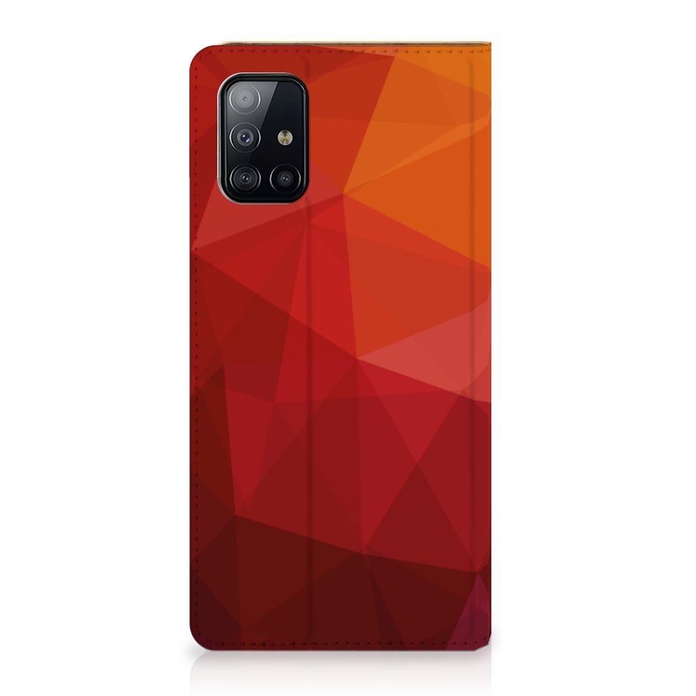 Stand Case voor Samsung Galaxy A71 Polygon Red - B2C Telecom