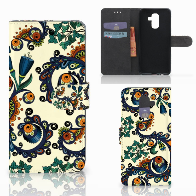 Wallet Case Samsung Galaxy A6 Plus 2018 Barok Flower