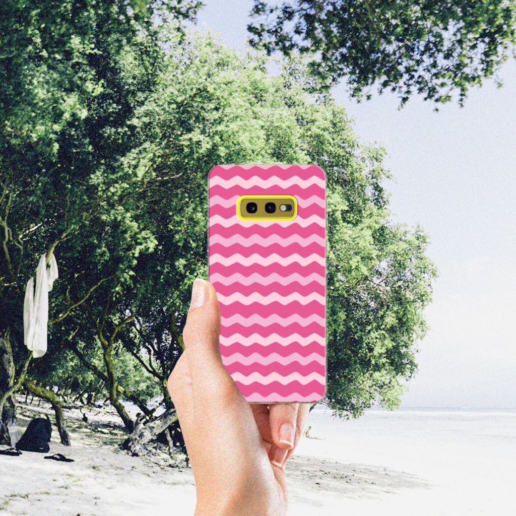 Samsung Galaxy S10e TPU bumper Waves Pink