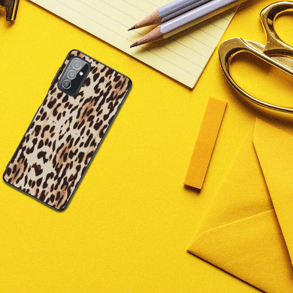 Samsung Galaxy M52 Dierenprint Telefoonhoesje Leopard B2C Telecom