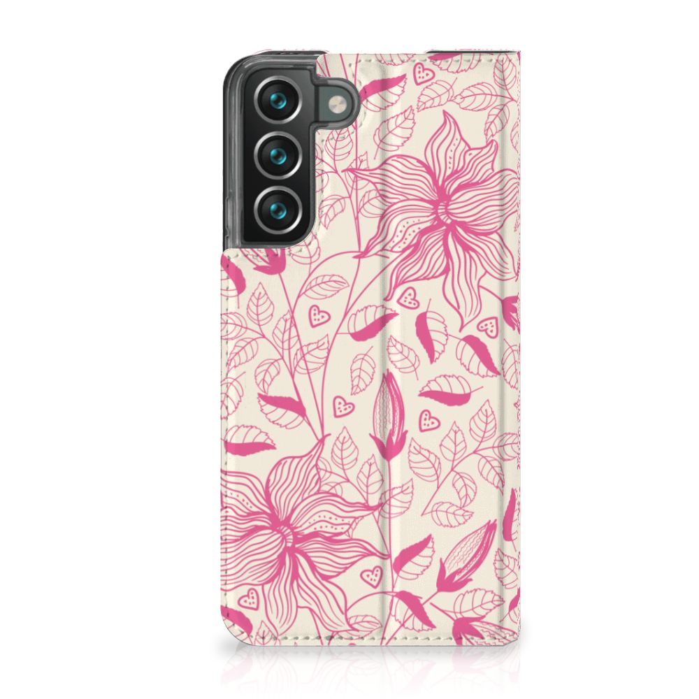 Samsung Galaxy S22 Plus Smart Cover Pink Flowers - B2C Telecom