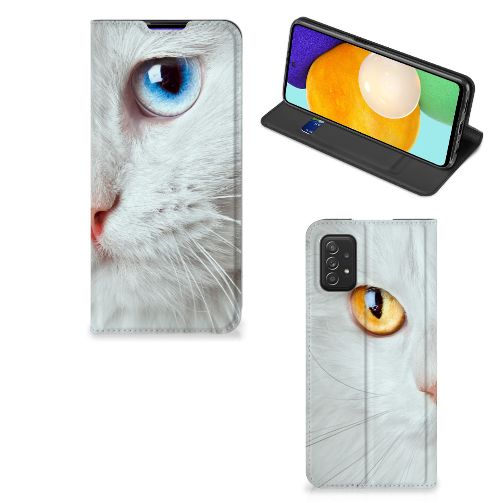 Samsung Galaxy A03s Hoesje maken Witte Kat - B2C Telecom