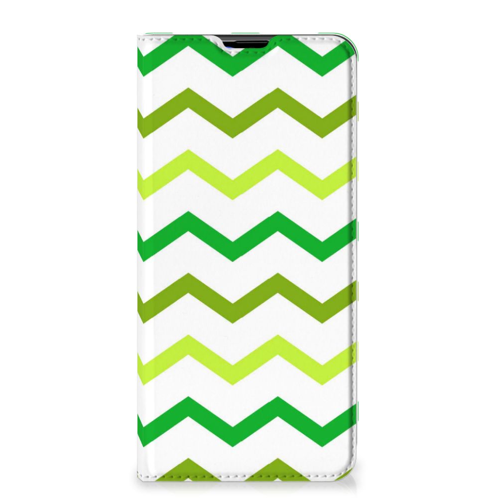 Samsung Galaxy A20s Hoesje met Magneet Zigzag Groen - B2C Telecom