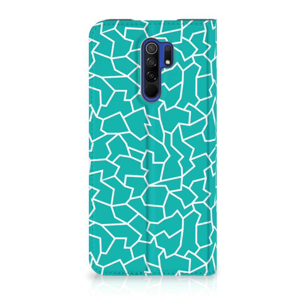 Xiaomi Redmi 9 Bookcase Cracks Blue - B2C Telecom