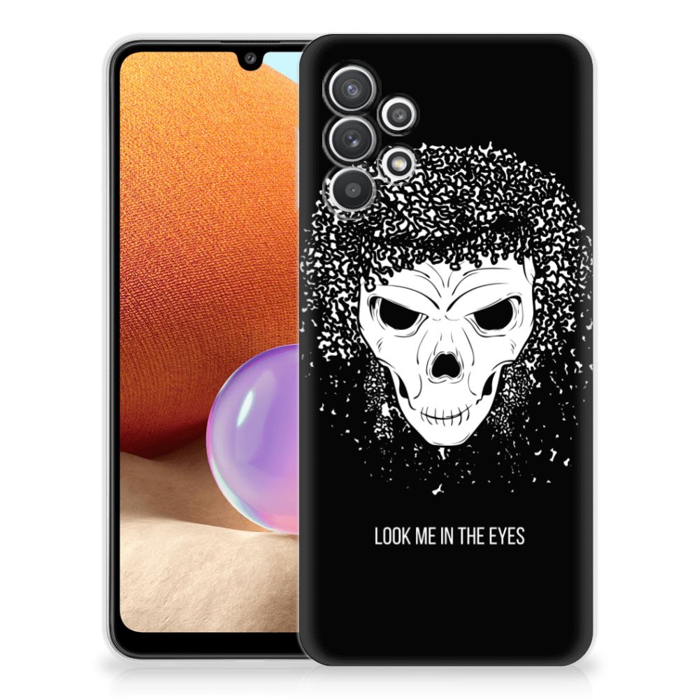 Silicone Back Case Samsung Galaxy A32 4G | A32 5G Enterprise Editie Skull Hair B2C Telecom
