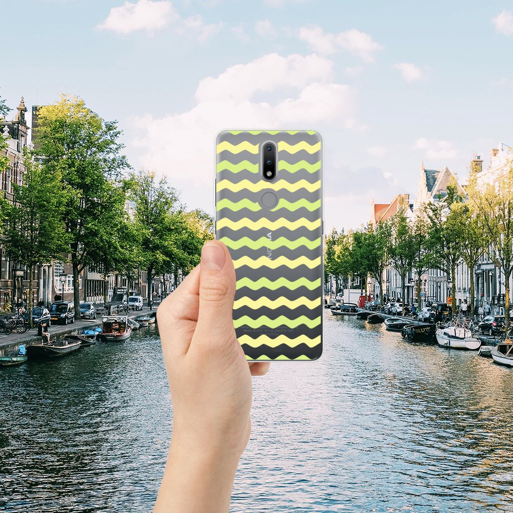 Nokia 2.4 TPU bumper Waves Yellow