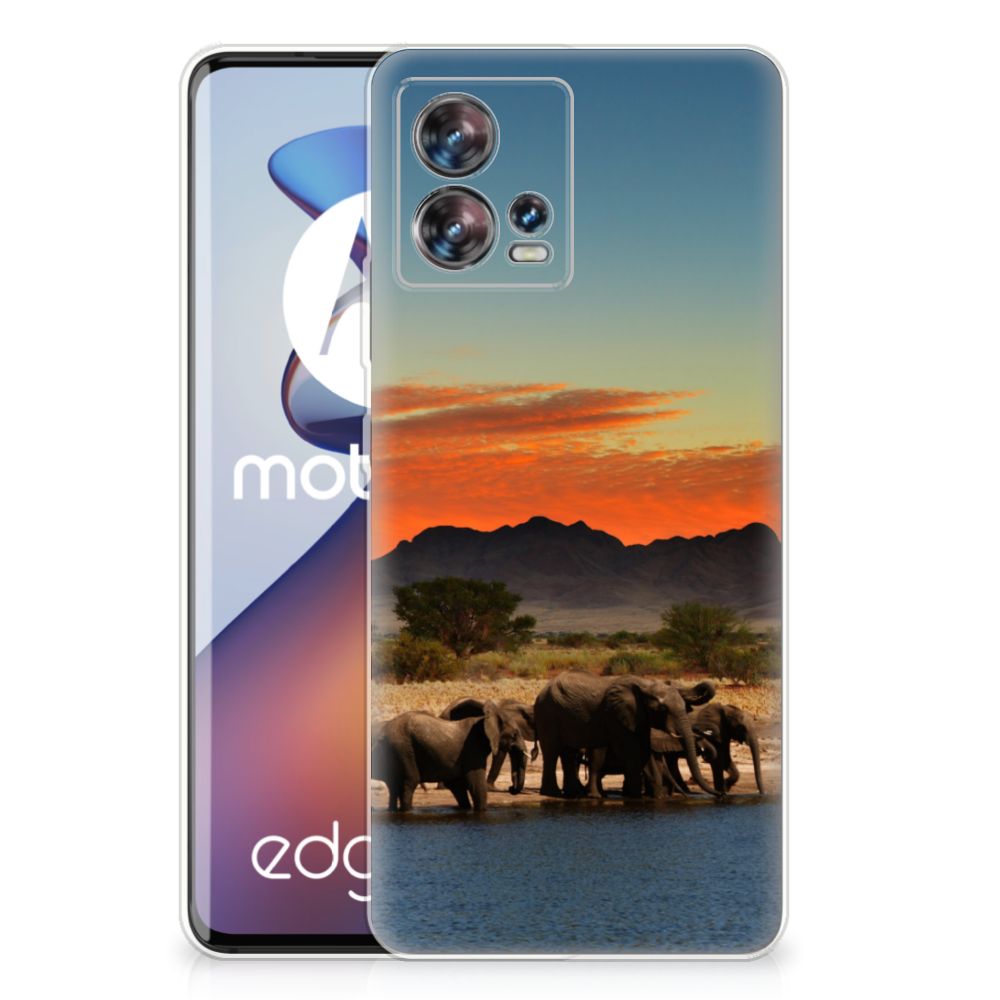 Motorola Edge 30 Fusion TPU Hoesje Olifanten B2C Telecom