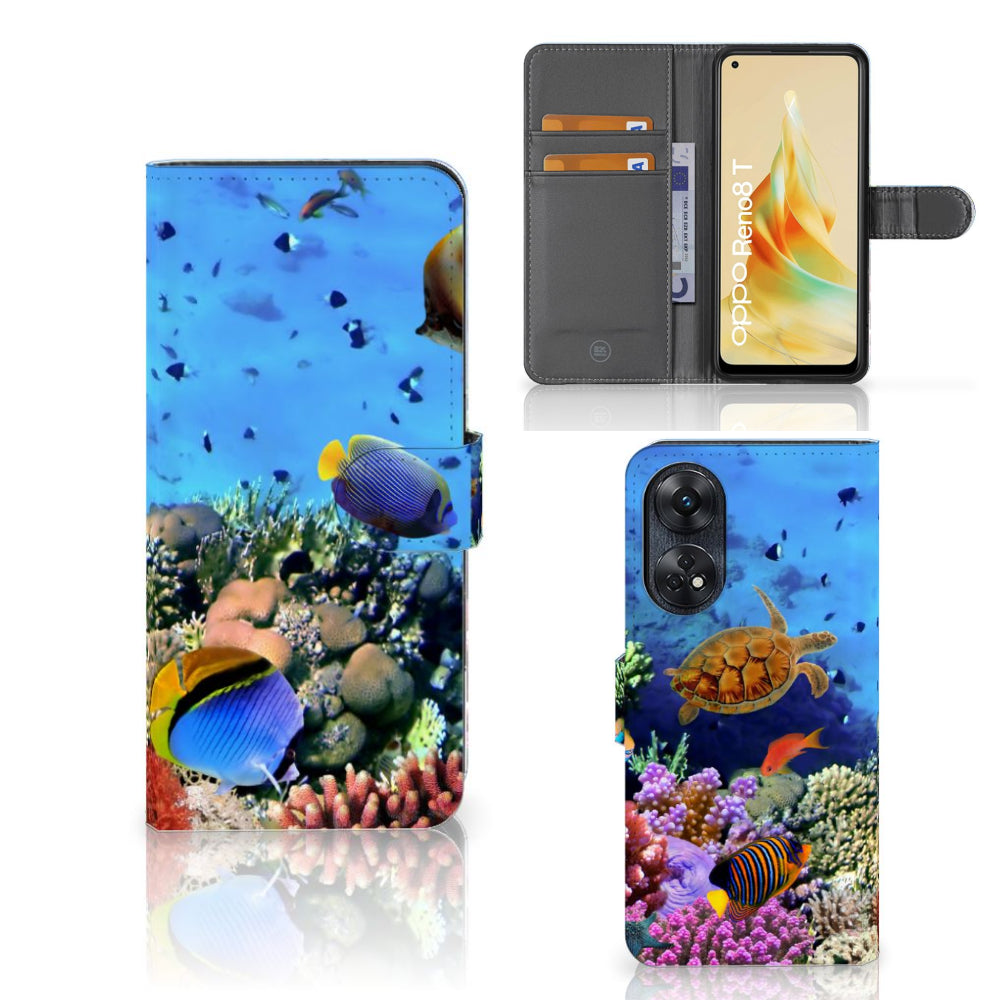 OPPO Reno8 T 4G Telefoonhoesje met Pasjes Vissen