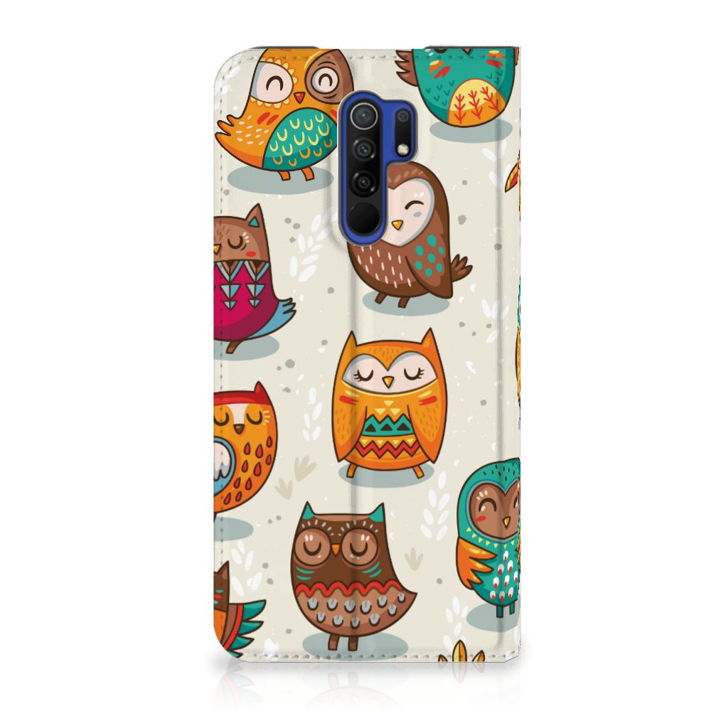 Xiaomi Redmi 9 Hoesje maken Vrolijke Uilen - B2C Telecom