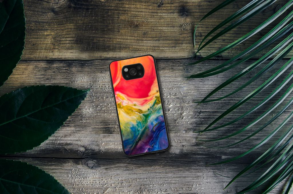 Kleurrijke Telefoonhoesje Xiaomi Poco X3 | X3 Pro Watercolor Dark B2C Telecom