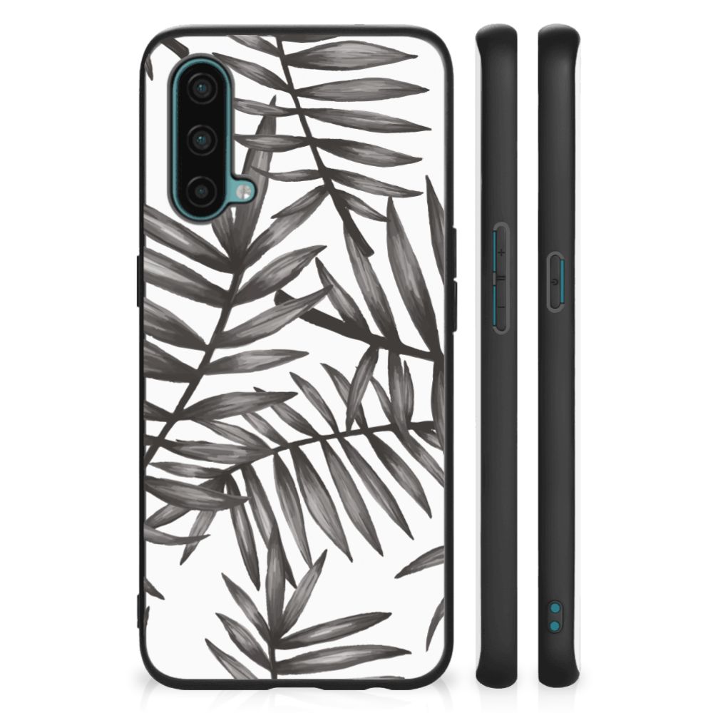 OnePlus Nord CE 5G Bloemen Hoesje Leaves Grey B2C Telecom