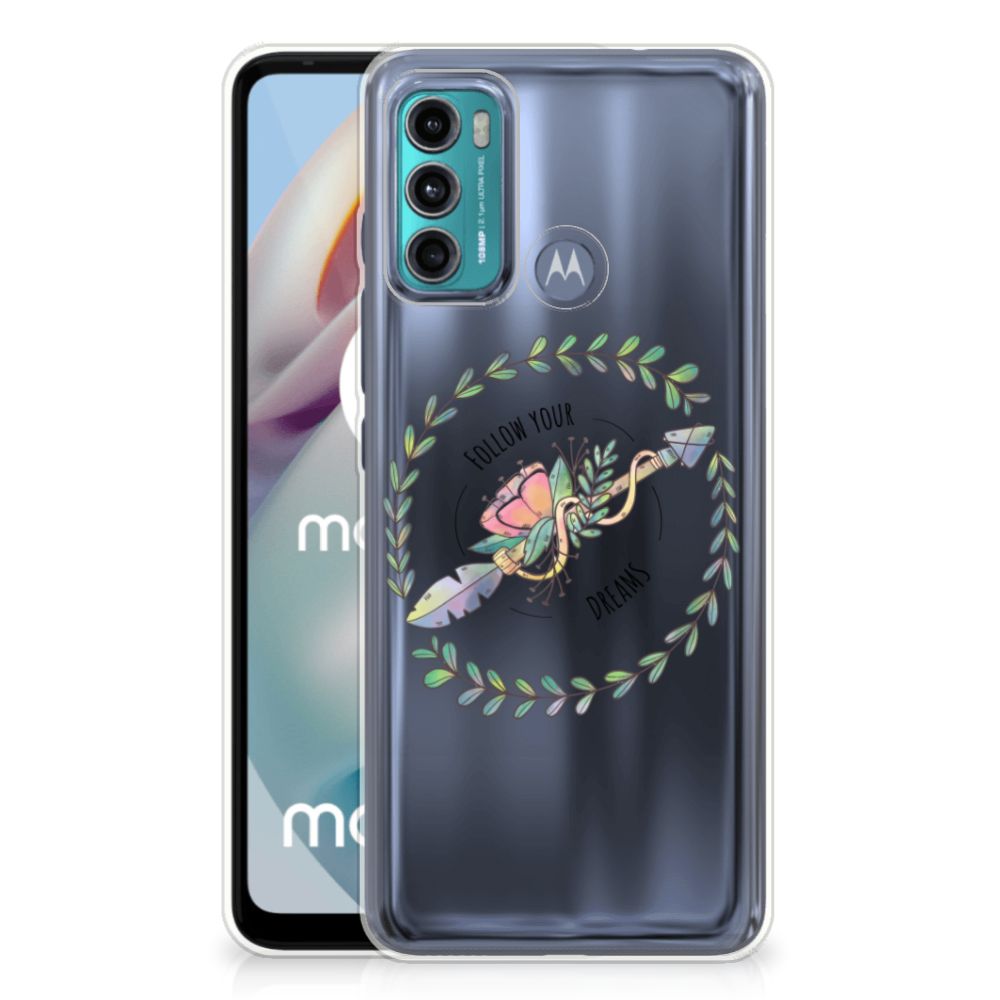 Motorola Moto G60 Telefoonhoesje met Naam Boho Dreams B2C Telecom