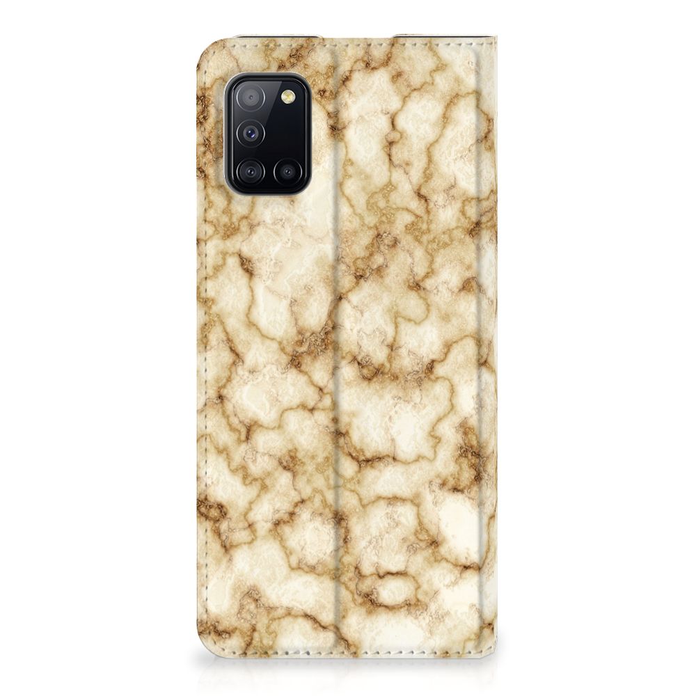 Samsung Galaxy A31 Standcase Marmer Goud - B2C Telecom