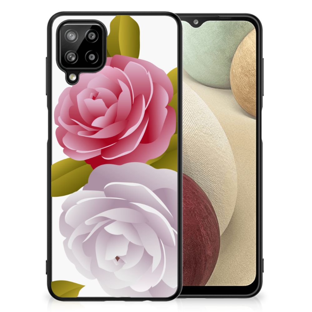 Samsung Galaxy A12 Bloemen Hoesje Roses