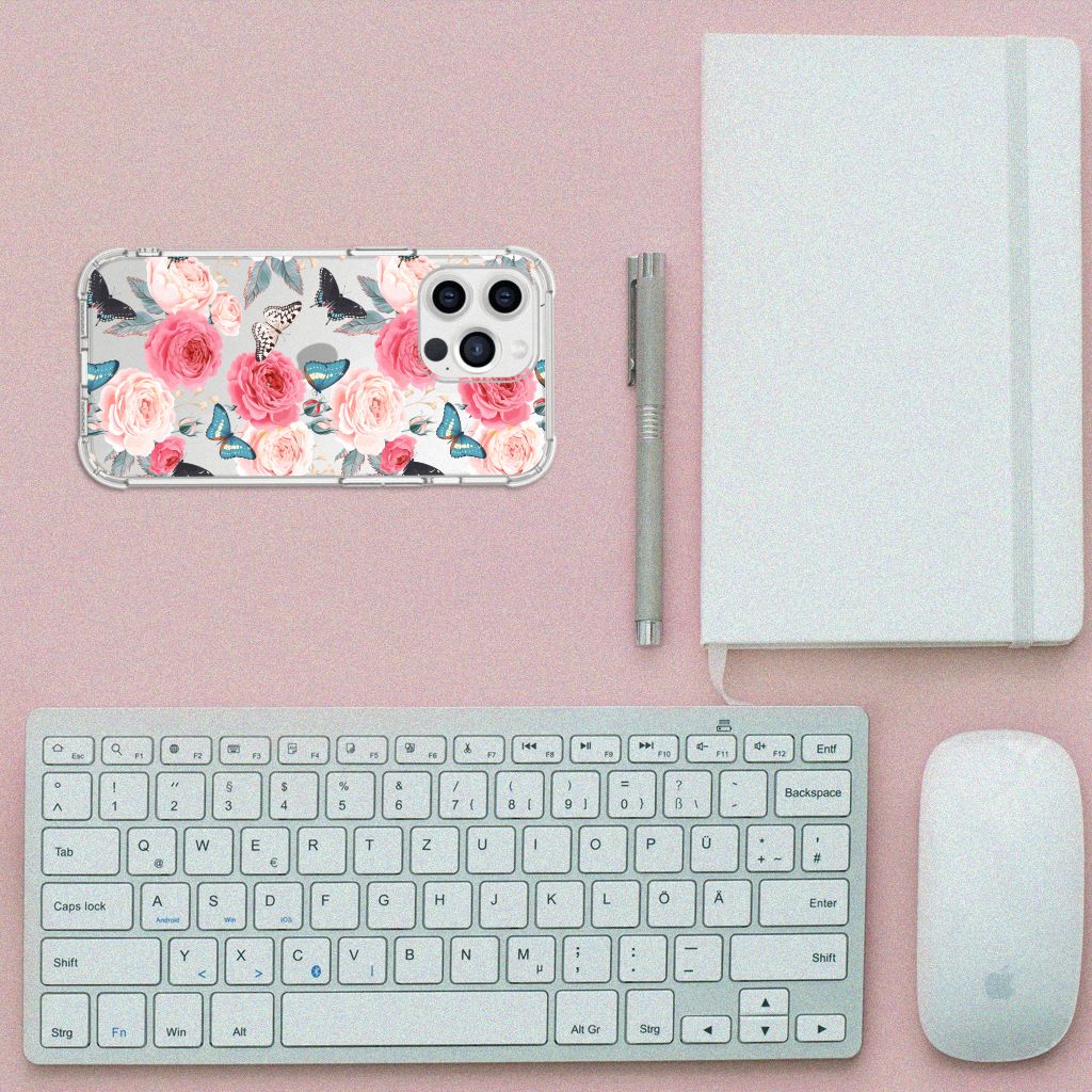iPhone 13 Pro Max Case Butterfly Roses - B2C Telecom