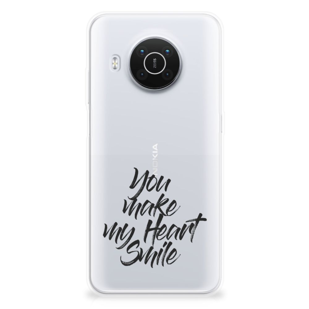 Nokia X10 | X20 Siliconen hoesje met naam Heart Smile