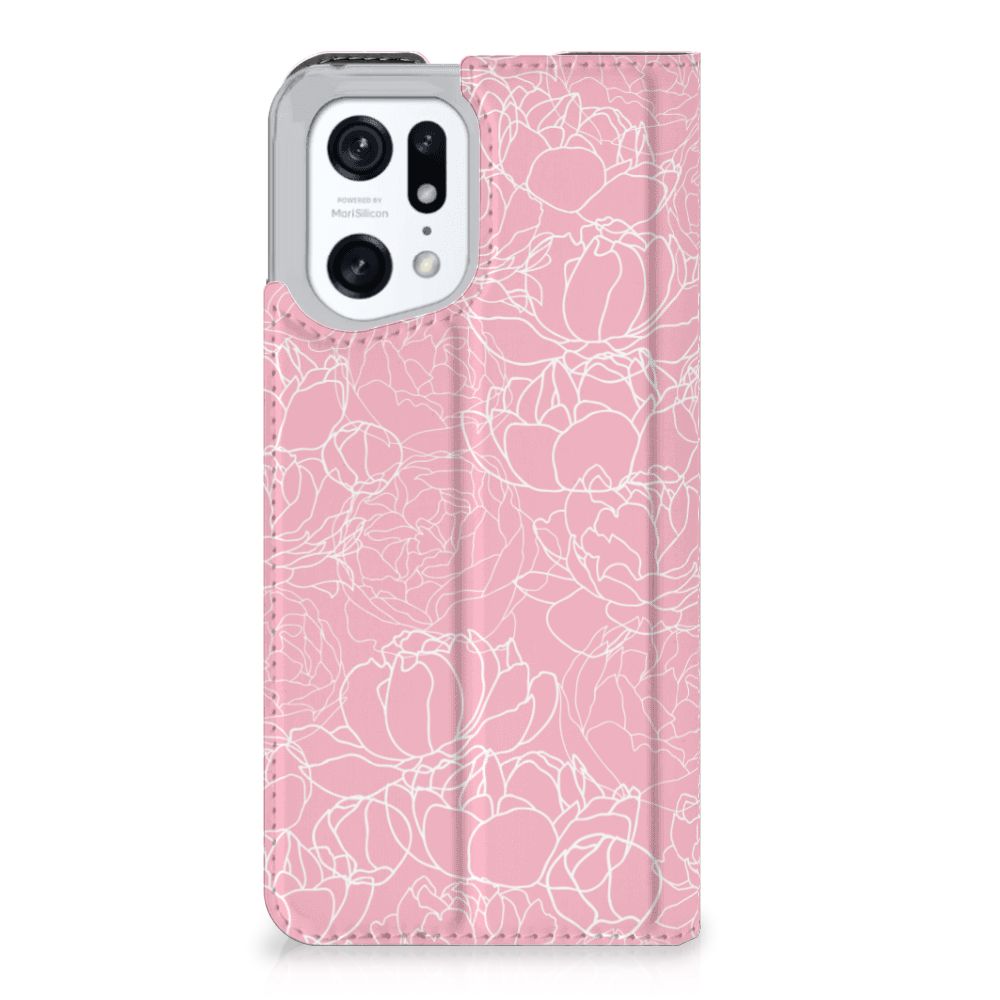 OPPO Find X5 Pro Smart Cover White Flowers - B2C Telecom
