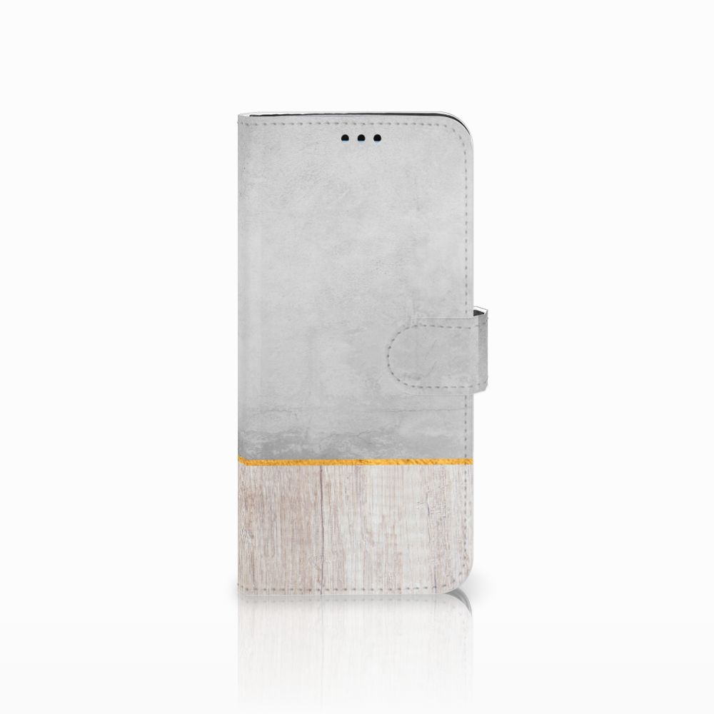 Samsung Galaxy S9 Plus Book Style Case Wood Concrete