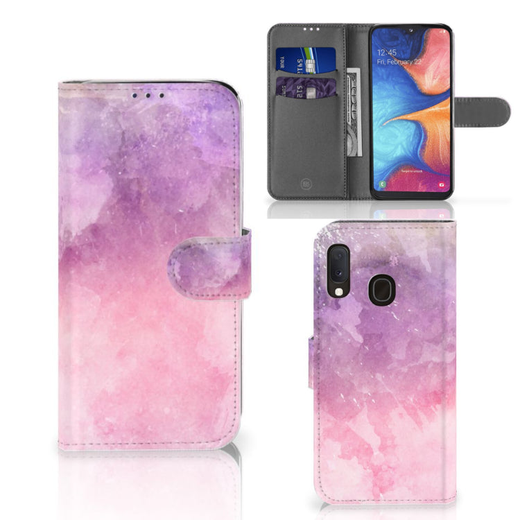 Hoesje Samsung Galaxy A20e Pink Purple Paint