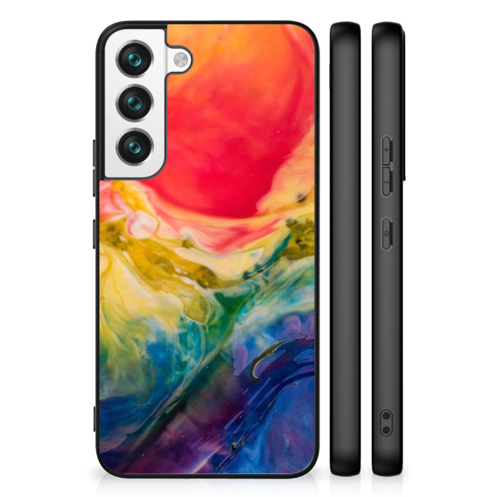 Kleurrijke Telefoonhoesje Samsung Galaxy S22 Watercolor Dark B2C Telecom