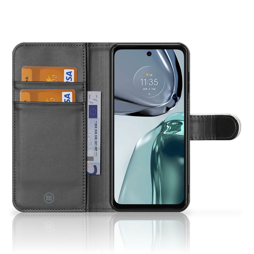 Telefoonhoesje met Pasjes voor Motorola Moto G62 5G Vintage Pauwen