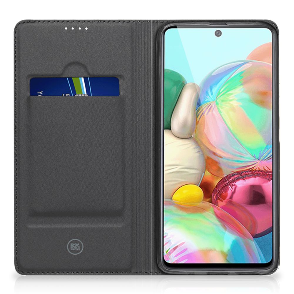 Samsung Galaxy A71 Hoesje maken Design Cowboy - zwart met ruimte voor kaart en kleurrijk scherm