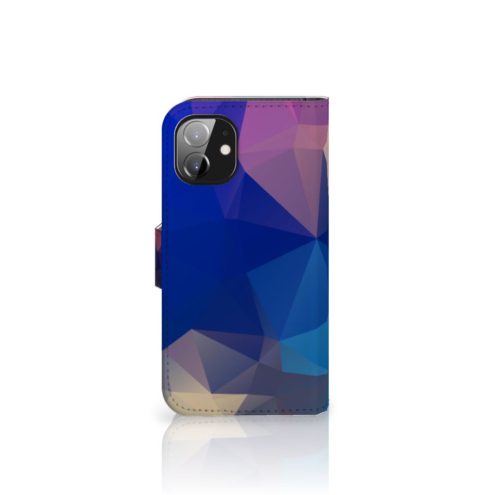Apple iPhone 12 Mini Book Case Polygon Dark