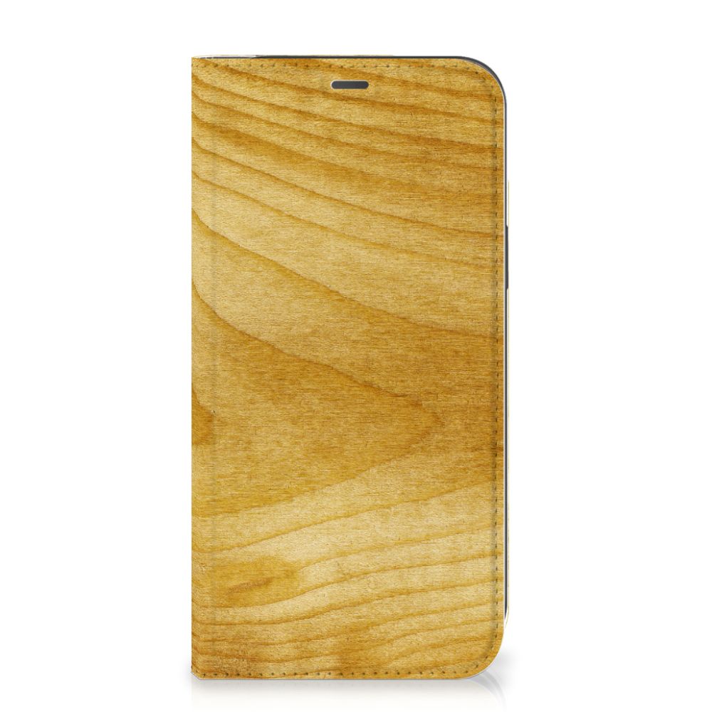 iPhone 12 Pro Max Book Wallet Case Licht Hout - B2C Telecom
