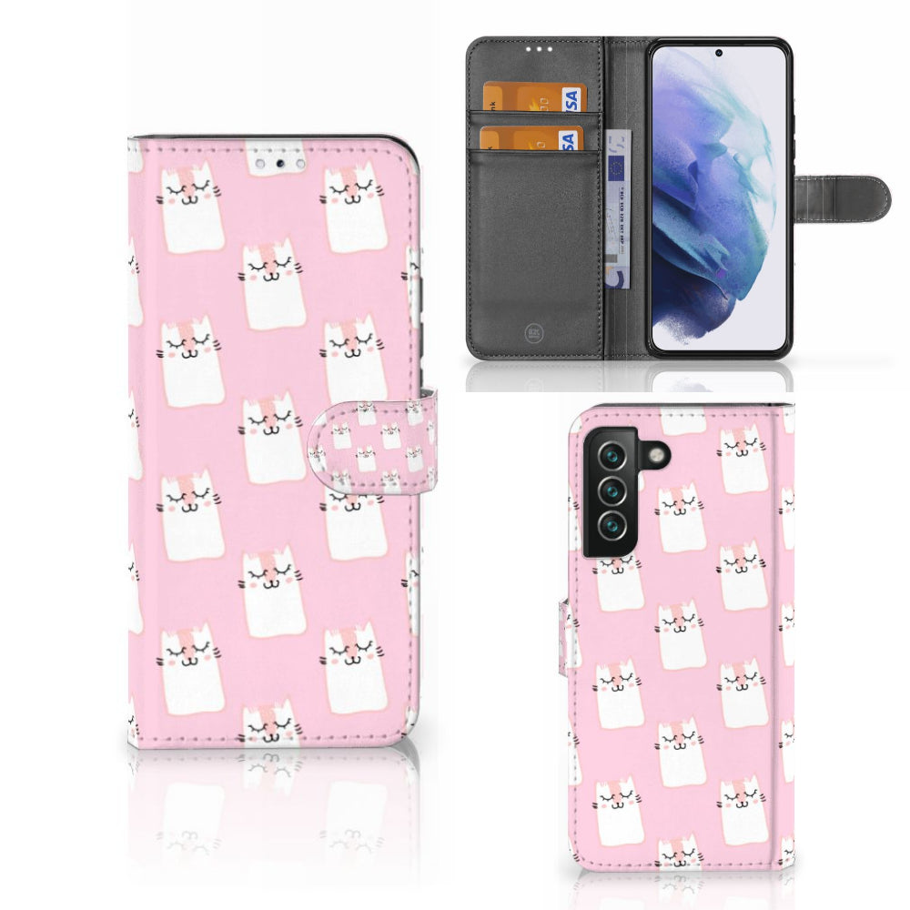 Samsung Galaxy S22 Plus Telefoonhoesje met Pasjes Sleeping Cats