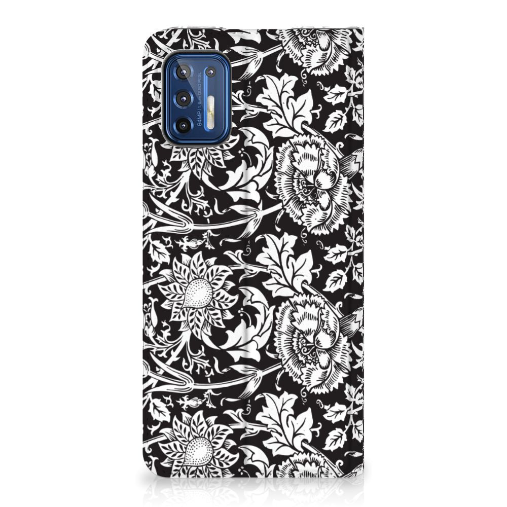 Motorola Moto G9 Plus Smart Cover Black Flowers - B2C Telecom