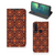 Motorola G8 Plus Hoesje met Magneet Batik Brown - B2C Telecom