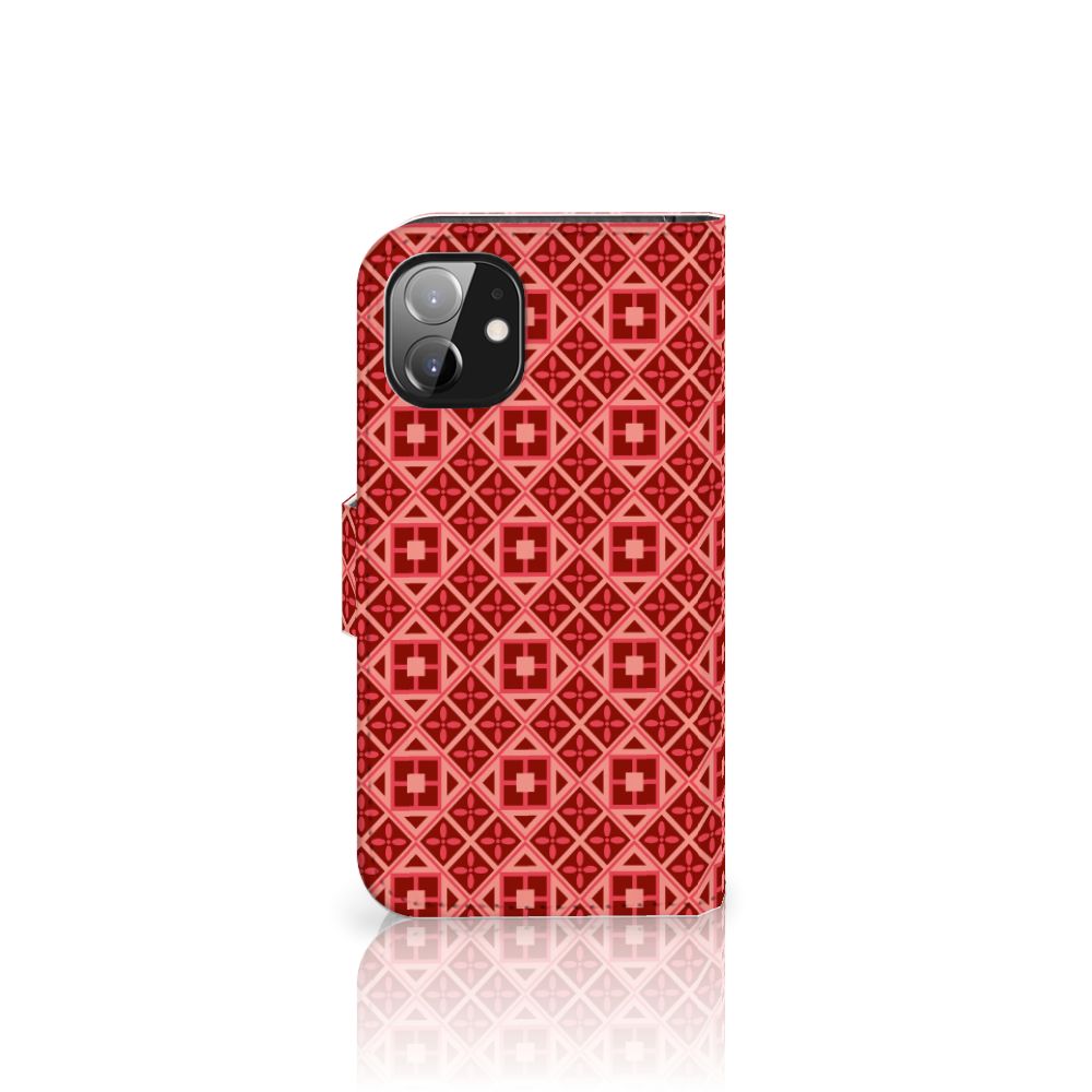 Apple iPhone 12 Mini Telefoon Hoesje Batik Rood