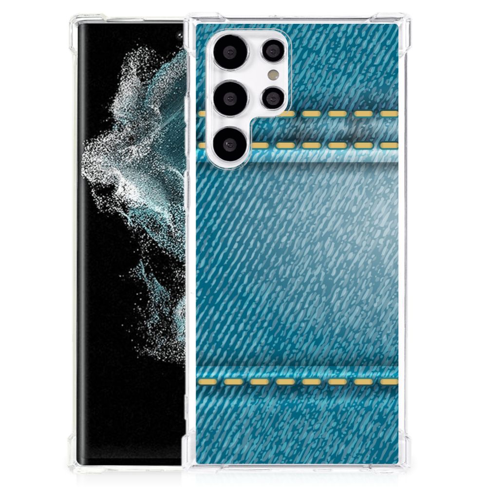 Samsung Galaxy S22 Ultra Anti Shock Bumper Case Jeans B2C Telecom