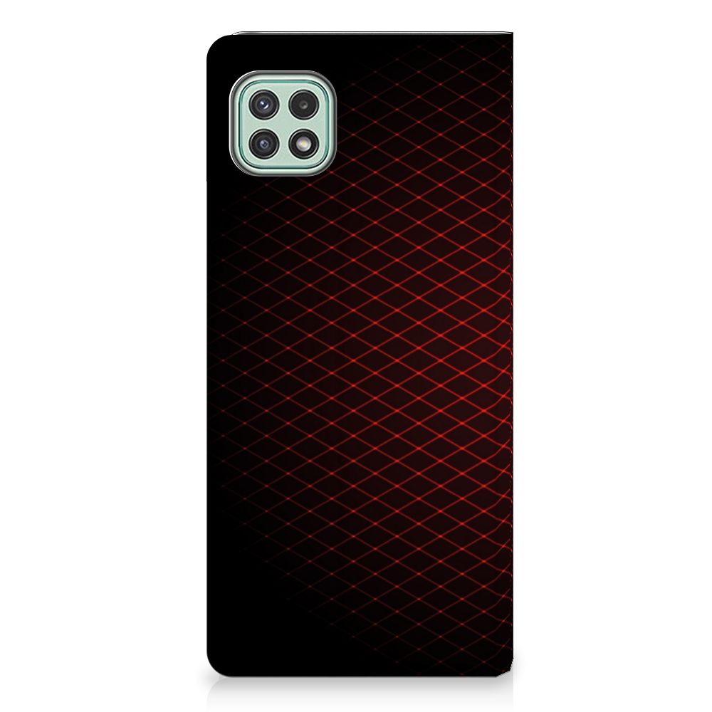 Samsung Galaxy A22 5G Hoesje met Magneet Geruit Rood - B2C Telecom