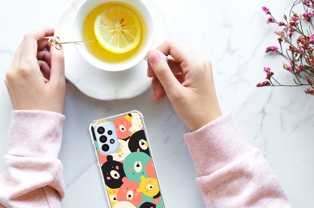Samsung Galaxy A23 Stevig Bumper Hoesje Bears - B2C Telecom